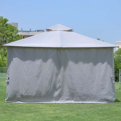 Miraj Gazebo with Seating , Tables, Curtains and Mosquito Nets- 4x4 m