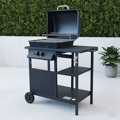 2 Burner Gas BBQ - Black - DhQb-111