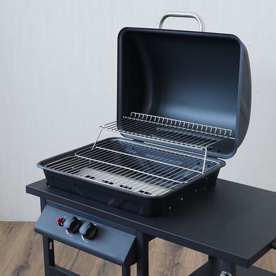 2 Burner Gas BBQ - Black - DhQb-111