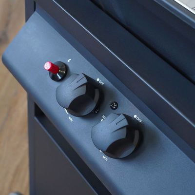 2 Burner Gas BBQ - Black - DhQb-111