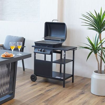 2 Burner Gas BBQ - Black - DhQb-111