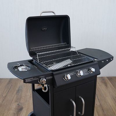 شواء غاز بأربعة شعلات - أسود - DhQb-112