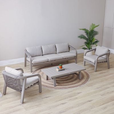 Manchester Hills 5-Seater Sofa Set - Beige - With 3-Year Warranty