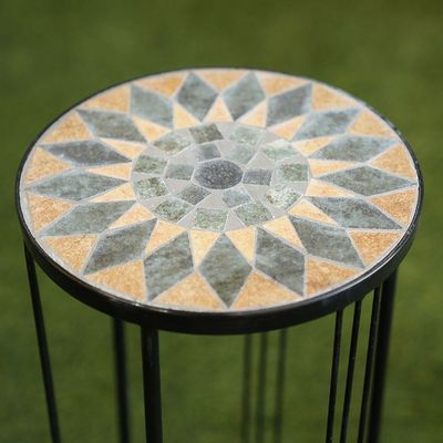 Nesting Stool Set of 3 - Mosaic Design - 30X30X66CM, 25X25X57, 20X20X48 CM