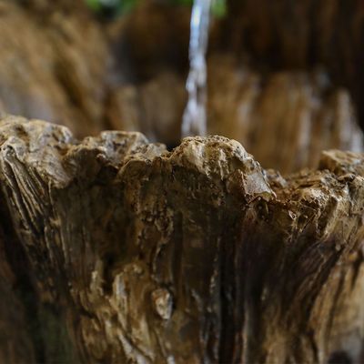 Madeira Fountain – Natural Wood Style- With Light - 74 x 70 x 200 Cm