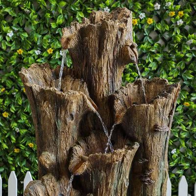 Madeira Fountain – Natural Wood Style- With Light - 74 x 70 x 200 Cm
