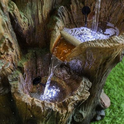 Madeira Fountain – Natural Wood Style- With Light - 74 x 70 x 200 Cm