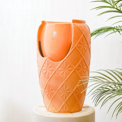 Ceramic Pot Fountain - With Light - 30.5 x 30 x 51 Cm