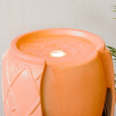 Ceramic Pot Fountain – With Light - 38 x 37 x 72.5 Cm 