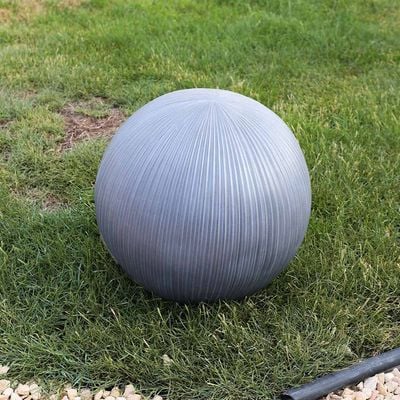 Vertical Rib Ball - Grey - 39.5X39.5X37.5