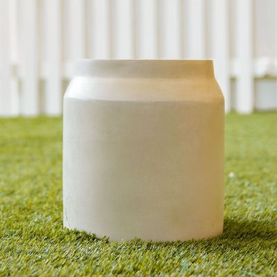 Fiber Clay Pots - Smooth Design 24X24X26 Cm - Beige