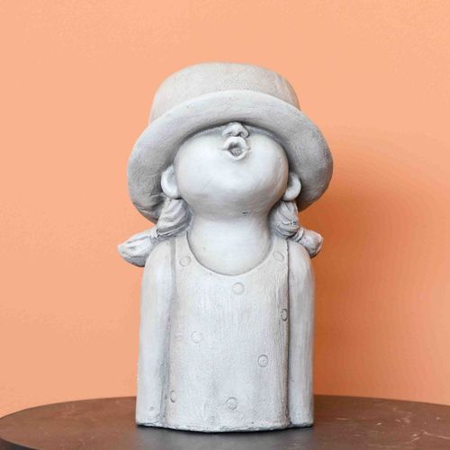 أصيص زرع مصنوع من أكسيد الماغنسيوم- تمثال على شكل فتاة