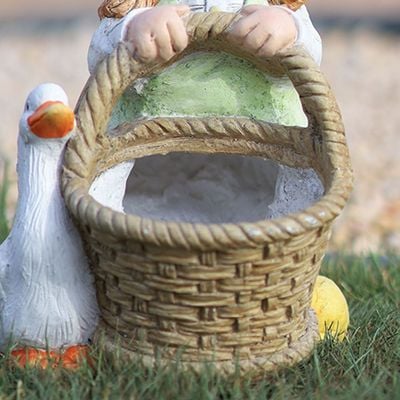 MGO Girl with Duck Planter