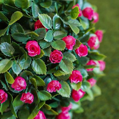 Artificial Topiary Ball - Red & Green - 31Cm