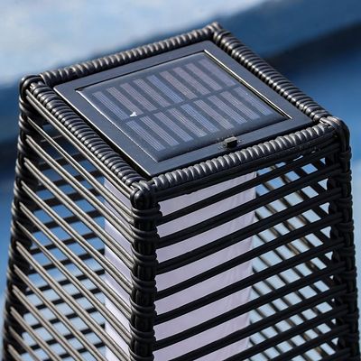 Solar Powered Resin Wicker Light- 68Cm