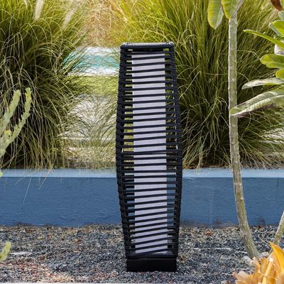 Solar Powered Resin Wicker Light- 68Cm