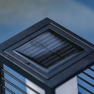 Outdoor Solar Lanterns With Stripes Shades - 27Cm