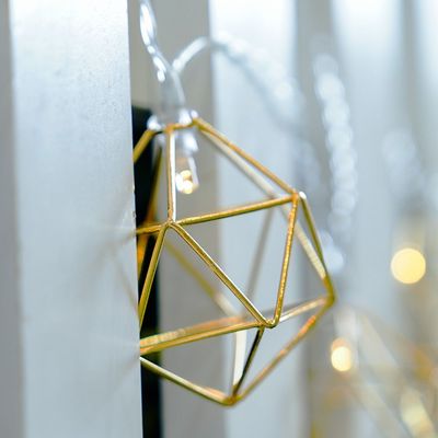 Geometric Hexagon Copper Fairy Lights - 4.7M