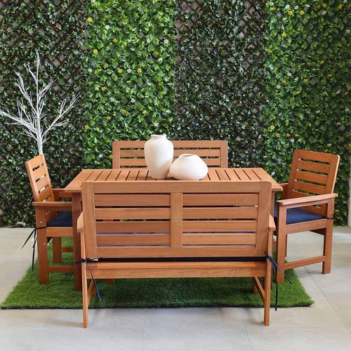 Merlot Wooden Dining Set With Cushion