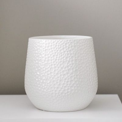 Round Collection Ceramic Pots 22X22X22 Cm - White