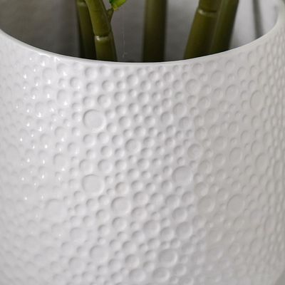 Round Collection Ceramic Pots - 22x22x22 cm - White