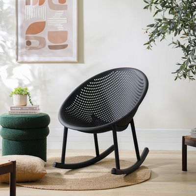 Rayan Rocking Chair - Black