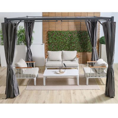 Amna Metal Pergola - Grey