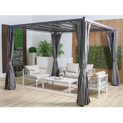 Amna Metal Pergola - Grey