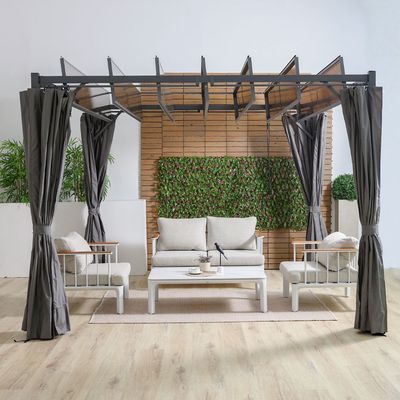 Amna Metal Pergola - Grey