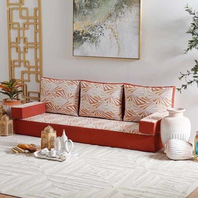 Arabian 3-Seater Majlis - Terracotta - With 2-Year Warranty