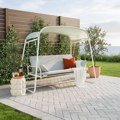 Noel 3-Seater Outdoor Swing/Bed with Canopy - Grey
