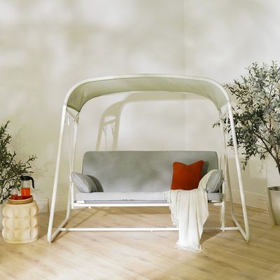 Noel 3-Seater Outdoor Swing/Bed with Canopy - Grey