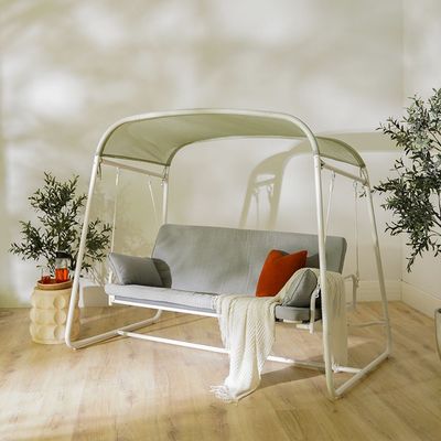 Noel 3-Seater Outdoor Swing/Bed with Canopy - Grey