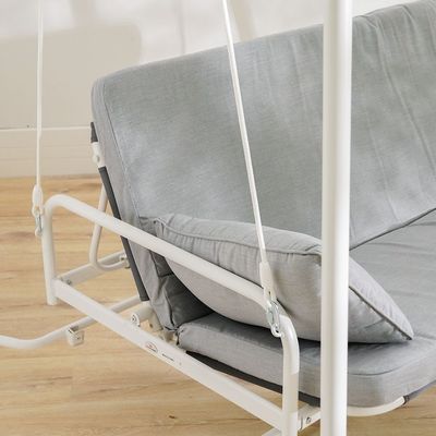 Noel 3-Seater Outdoor Swing/Bed with Canopy - Grey