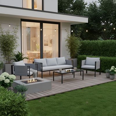 Lianne 5-Seater Outdoor Sofa Set - Grey