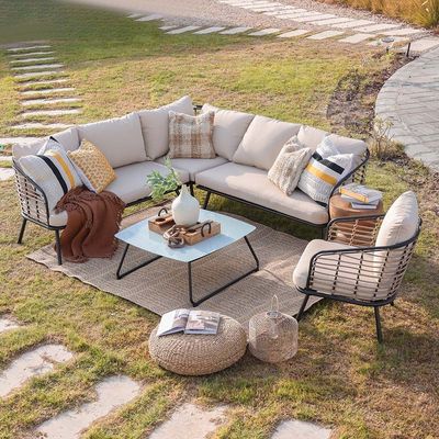 Scarlette 6-Seater Corner Sofa Set - Brown