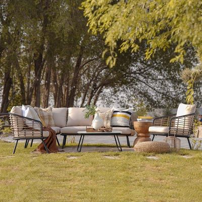 Scarlette 6-Seater Corner Sofa Set - Brown