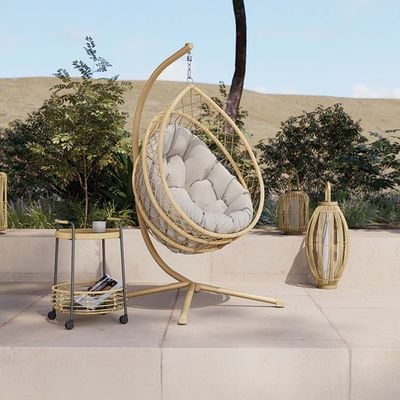 Diana Swing Chair - Yellow/Beige