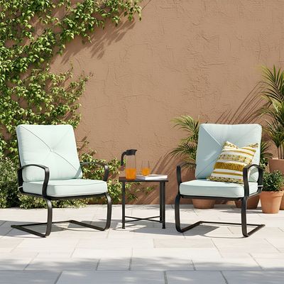 Bella 1 + 2-Seater Rocking Balcony Set - Light Green        