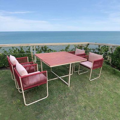 Radley 1 + 4-Seater Outdoor Dining Set - Red