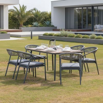 Amanda 1 + 6-Seater Outdoor Dining Set

