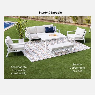 Phoenix 7-Seater Sofa Set - Grey - With 3-Year Warranty