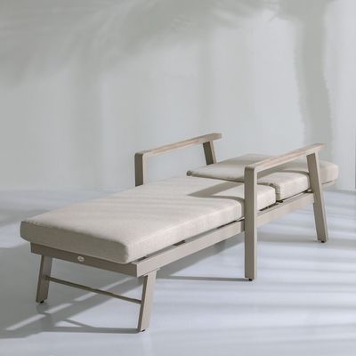 Macy Sun Lounger - Beige - With 2-Year Warranty