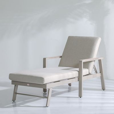 Macy Sun Lounger - Beige - With 2-Year Warranty