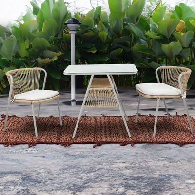 Asher 1 + 2-Seater Balcony Set - Brown/Taupe