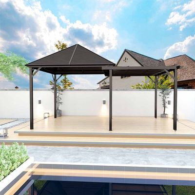 Apollo Extendable Gazebo - Dark Brown - With 2-Year warranty