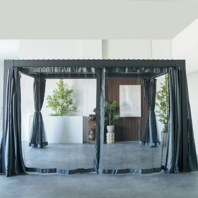 Ambrose Automatic Pergola with Automated Roof & LED - Black - With 2-Year Warranty