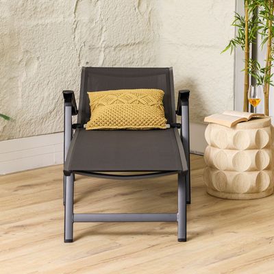 Winnie Sun Lounger - Dark Grey  