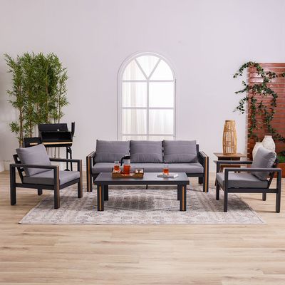 Colter 5-Seater Outdoor Sofa Set - Grey - With 2-Year Warranty