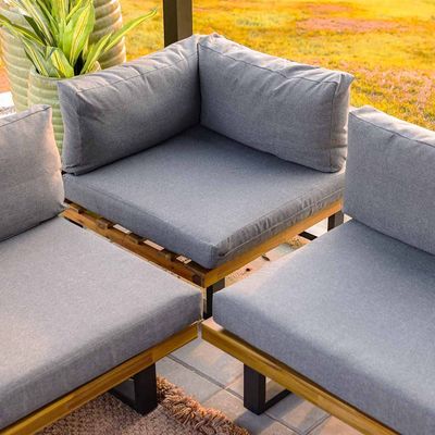 Bryden L-Shape Corner Sofa Set - Grey